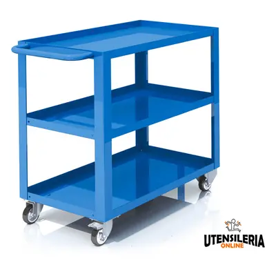 Carrello a tre ripiani Tecnotelai monoblocco 910x450x810mm portata 150kg