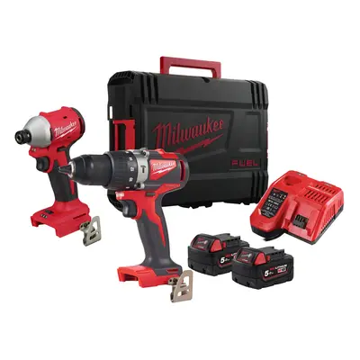 Kit Milwaukee 18V Trapano BLPD2 + Avvitatore ad impulsi BLIDR con 2 batterie e valigetta