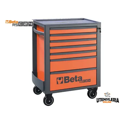 Beta carrello porta attrezzi RSC24 8 cassetti, piano in ABS rinforzato e fori per cacciaviti