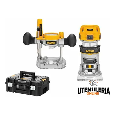 Elettrofresatrice 2in1 DeWalt con affondamento e base fissa 900W