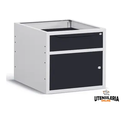 Cassettiera per banco lavoro Fami 630x607x570mm cassetto e armadietto, portata 50 Kg