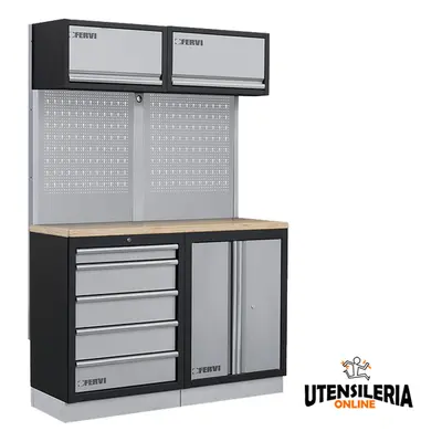 Arredamento modulare per officina in acciaio A007M Fervi 1360x498x2000 mm