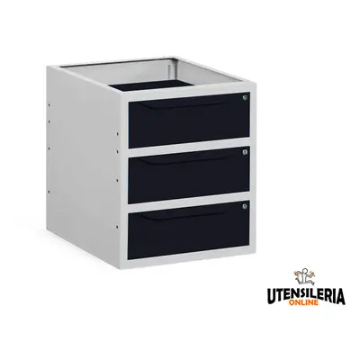 Cassettiera per banco lavoro Fami 500x607x570mm 3 cassetti, portata 75 Kg