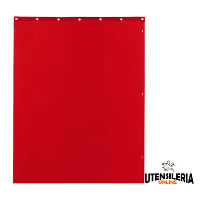 Cepro Tenda rossa di protezione per saldatura 1600X1400 con ganci