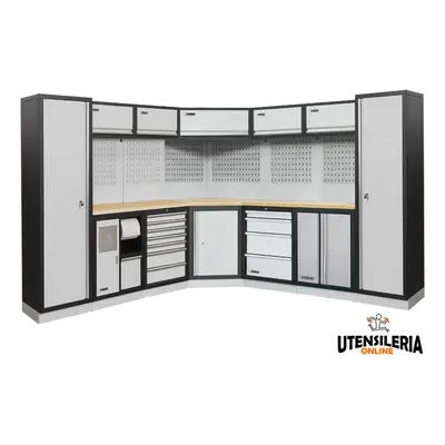 Arredamento angolare per officine A007L Fervi 2800x2800x2000 mm