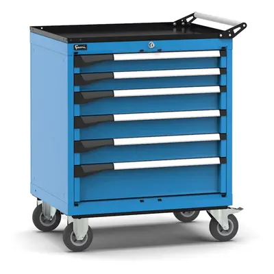 Carrello portautensili Fami Master con 6 cassetti ad estrazione regolabile blu, 714x573x922mm