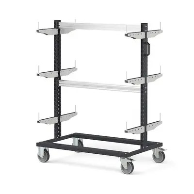 Carrello rastrelliera Fami Bin Cart 1012 per trasporto materiali lunghi, 1067x668x1357mm