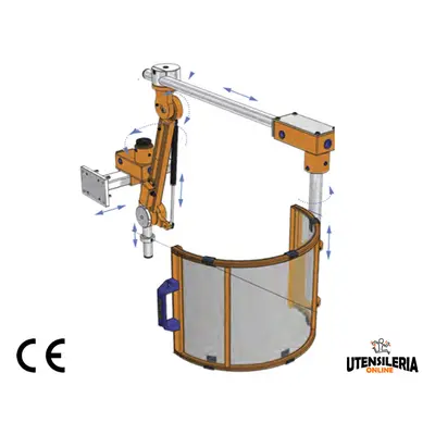 Schermi per fresatrici snodati bilanciati acciaio LTF 149.B SX