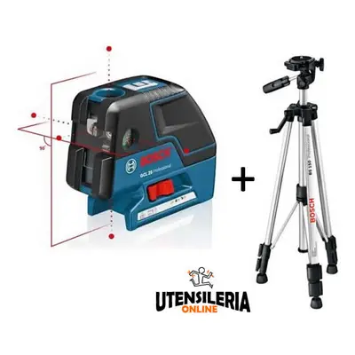 Livella laser a 5 punti e multifunzione Bosch GCL 25 + treppiede