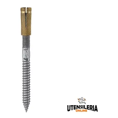 Tassello in ottone POS con doppia vite metrica per legno (25pz)