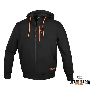 Felpa da lavoro Beta 7665N zip lunga con cappuccio, (tg. XS-3XL)