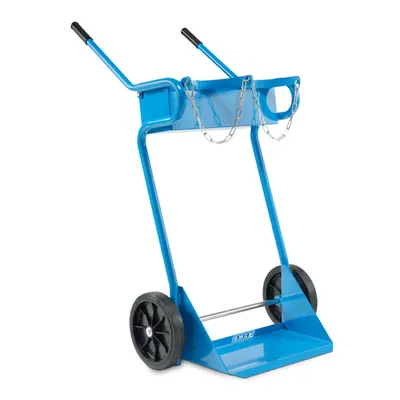 Carrello portabombole OMCN 095 660x340x1400mm per 2 bombole con portaoggetti, 200Kg