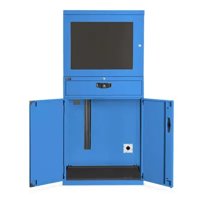 Armadio porta computer Fami Standard CS 717x635x1560mm blu con piano regolabile