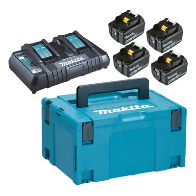 Energy Kit Makita LXT con 4 batterie 18V 5.0Ah, caricabatterie doppio in valigetta