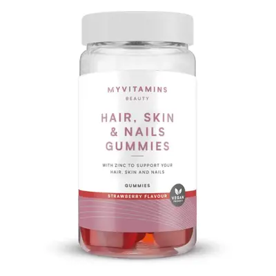 Integratori gommosi capelli, pelle e unghie - 60Gummies - Fragola (vegane)