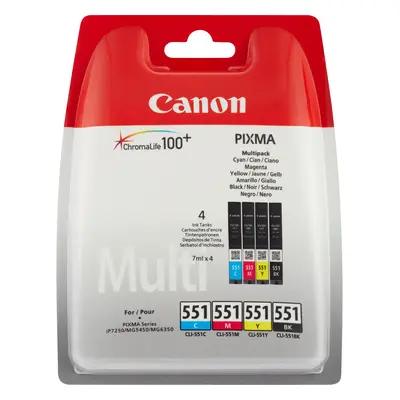 Canon Cartuccia d'inchiostro Multipack CLI-551 BK/C/M/Y 6509B009