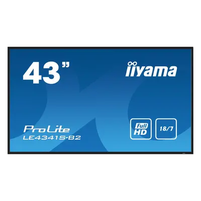 iiyama PROLITE LE4341S-B2 Pannello piatto per segnaletica LE4341S-B2