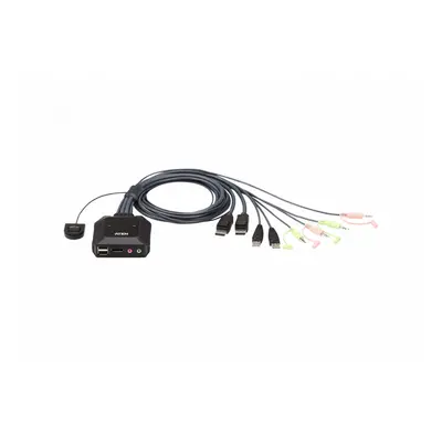 ATEN 2-Port USB DisplayPort Cable KVM Switch CS22DP-AT