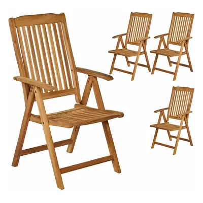 Set 4pz Sedie da Giardino Bari Legno Teak