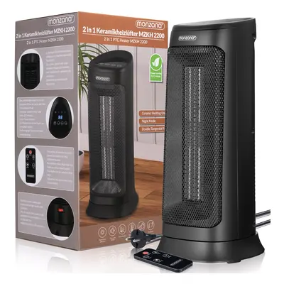 Termoventilatore ceramico MZKH2200 nero incl. telecomando