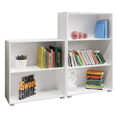 Libreria Vela 2+3 ripiani bianco