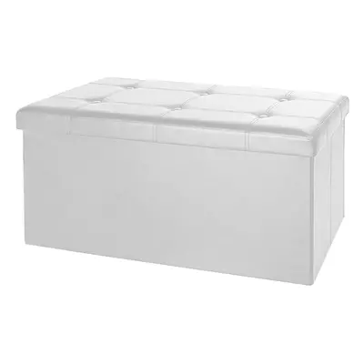 Pouf seduta bianco 80x40x40cm