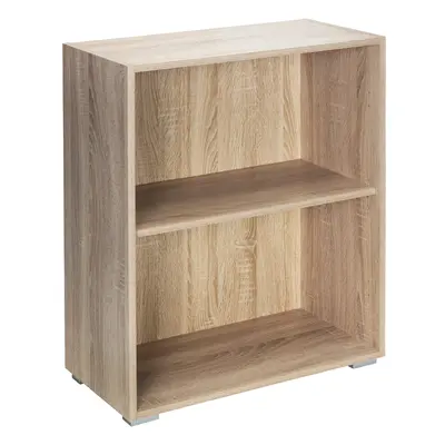 Libreria Vela 2 ripiani in legno quercia 77x60x28cm