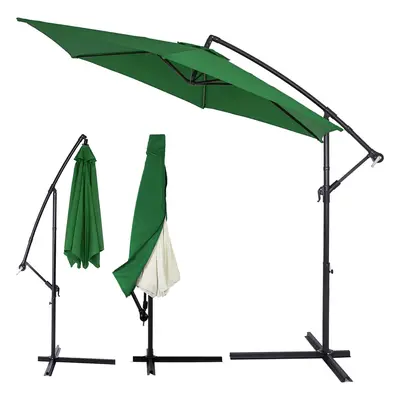 Ombrellone con braccio verde Ø300cm UV 50+ con base