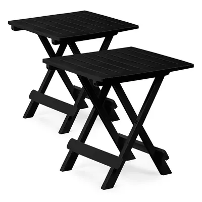 Set 2x Tavolino Adige nero plastica 45x43x50cm