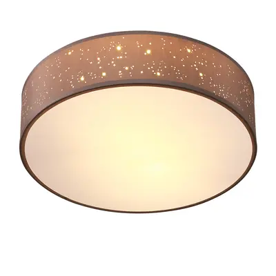 Lampadario da soffitto in tessuto tortora Ø 30cm