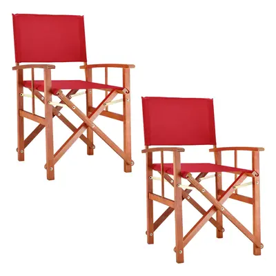 Sedia da giardino set di 2 rosso