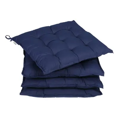 Set 4 x Cuscini per Sedie Cozy blu 41x37x5cm