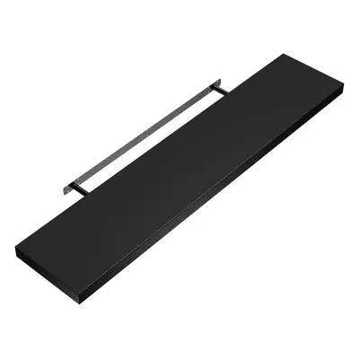 Mensola da parete 90cm nero con supporto