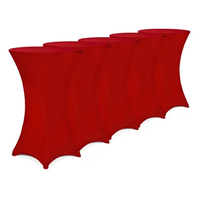 5x Copri tavolo bar Ø60 cm bordeaux