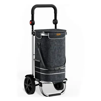 Carrello spesa nero Alu 56L 31x24x54cm