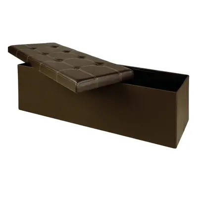 Pouf seduta marrone 115x38x38cm