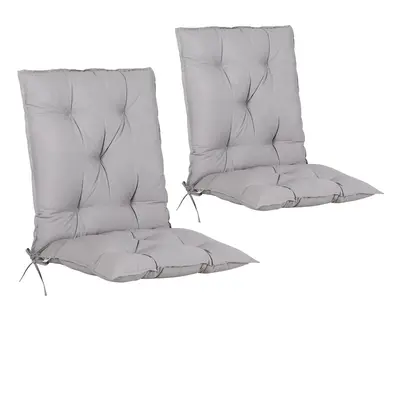 Cuscini per sedie set 2 pz. grigio 116x57x7cm