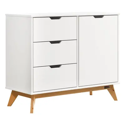 Cassettiera Borneo bianco naturale 96x40x79cm