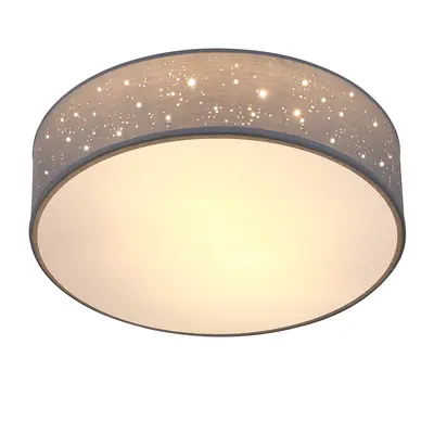 Lampadario da soffitto in tessuto grigio Ø 30cm