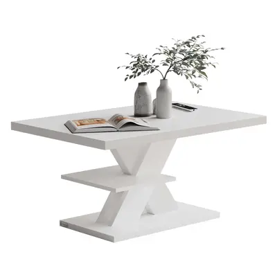 Tavolino Detroit bianco 90x60x45cm