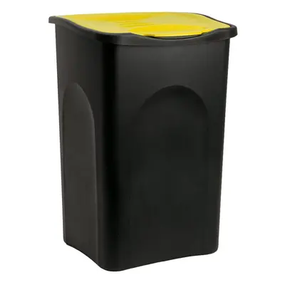 Pattumiera nero-giallo plastica 50l