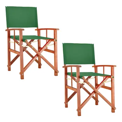 Sedie da giardino Cannes set 2 pz. verde eucalipto FSC