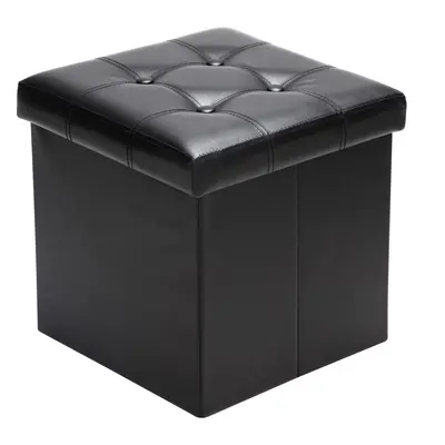 Pouf contenitore nero 38x38x38cm 40L