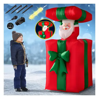 Babbo Natale in confezione regalo gonfiabile