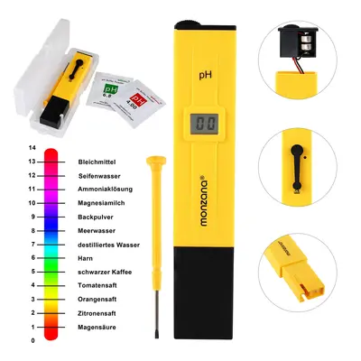 Misuratore digitale PH acqua schermo LCD incl batterie