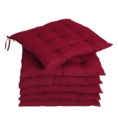 Set 6 x Cuscini per Sedia Cozy rosso scuro 43x39x5cm