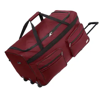 Borsone trolley da viaggio XXL rosso 160l 85x43x44cm