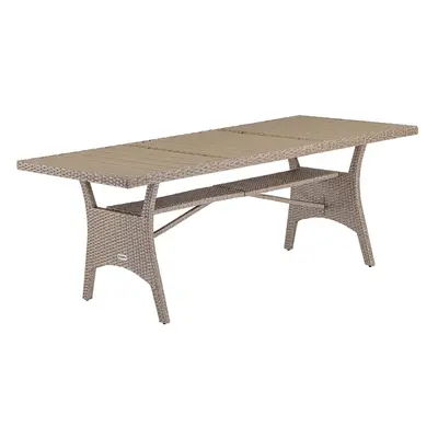 Tavolo da giardinoTakeo crema polyrattan 190x90x75cm