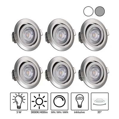 Luci da incasso LED dimmerabile set da 6 nuchel