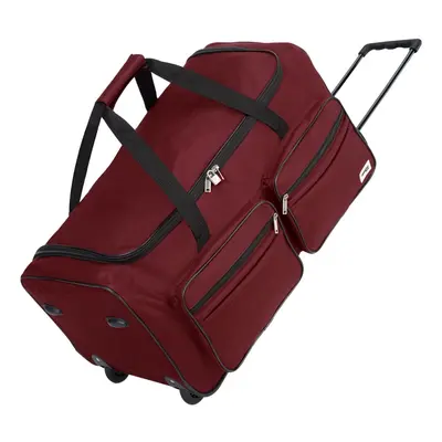 Borsone trolley da viaggio rosso 85l 70x36x34cm